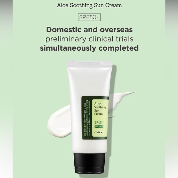 $8❤️‍🔥 COSRX Aloe Soothing Sun Cream SPF50+/PA++++ 🪴☀️ NEW IN BOX Sunscreen - Picture 4 of 8